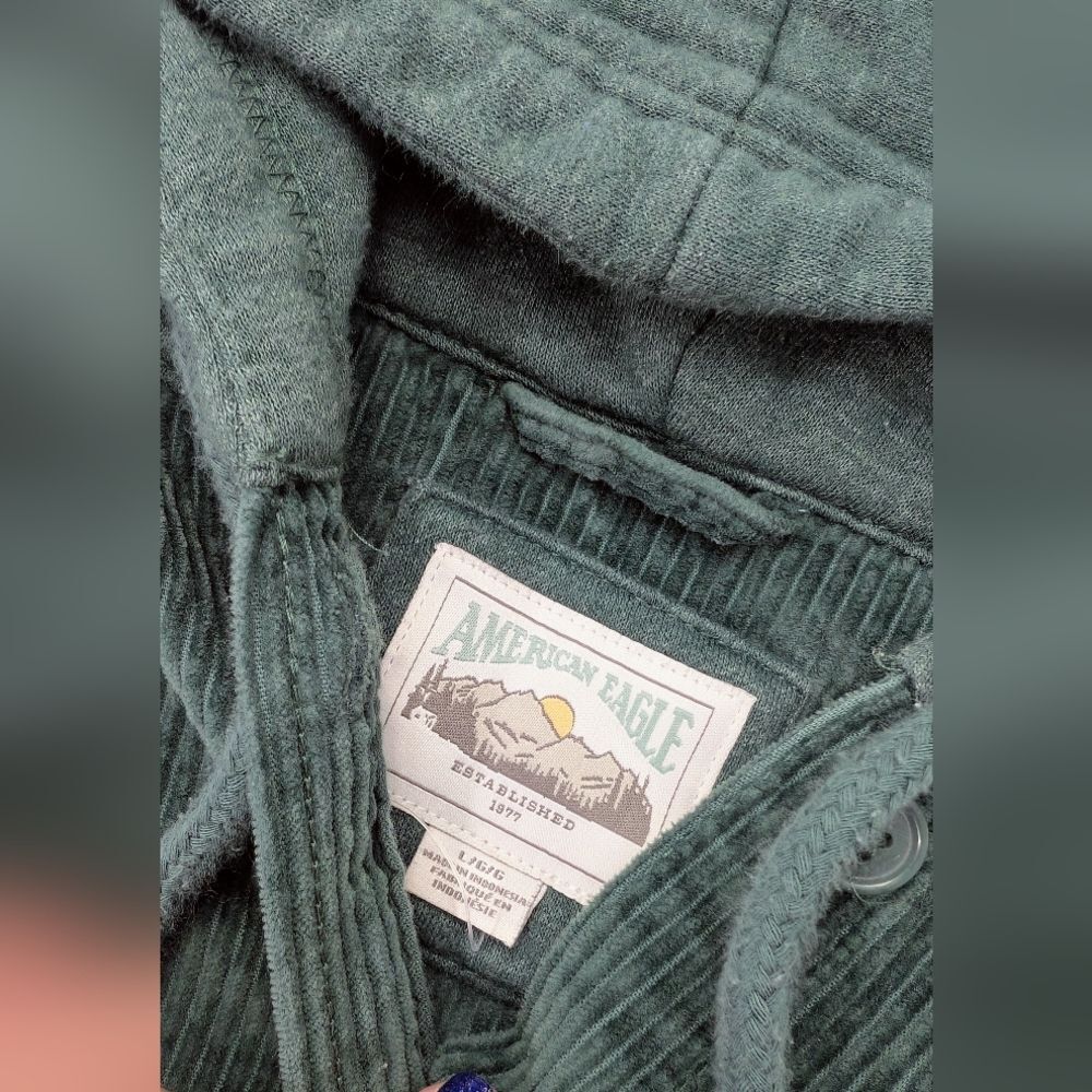 American Eagle Outfitters Teal Corduroy Jacket - Picture 3 of 4